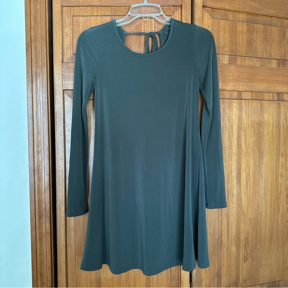 F21 - Olive Green Long Sleeve Dress
